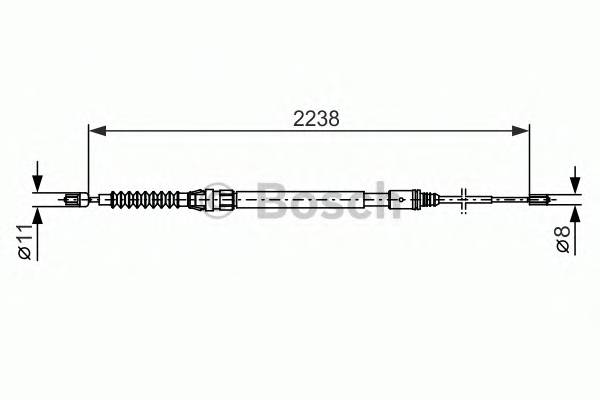 BOSCH 1 987 482 373 Трос, стоянкова гальмівна