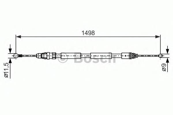 BOSCH 1 987 482 387 Трос, стояночная тормозная