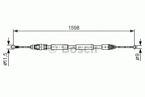 BOSCH 1 987 482 388 Трос, стояночная тормозная