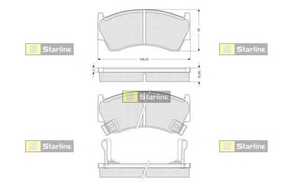 STARLINE BD S139 Гальмiвнi колодки, к-кт.