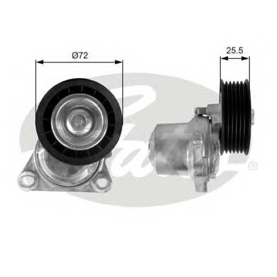 GATES T38408 Натяжной ролик, поликлиновой