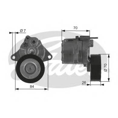 GATES T38415 Натяжной ролик, поликлиновой