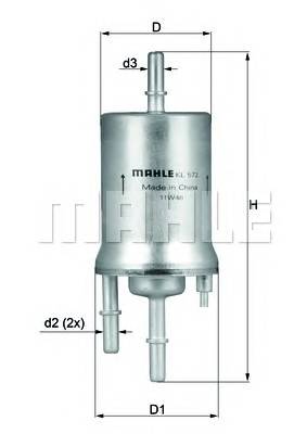 KNECHT KL 572 Паливний фільтр