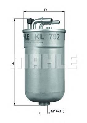 KNECHT KL 792 Паливний фільтр