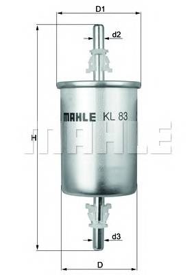 KNECHT KL 83 Паливний фільтр