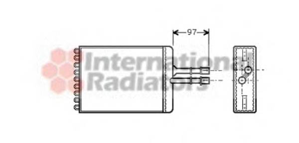 VAN WEZEL 37006216 Теплообменник, отопление салона