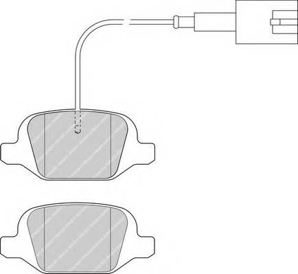 FERODO FDB4321 Комплект гальмівних колодок,