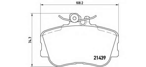 BREMBO P 06 017 Комплект тормозных колодок,