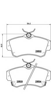 BREMBO P 11 012 Комплект тормозных колодок,