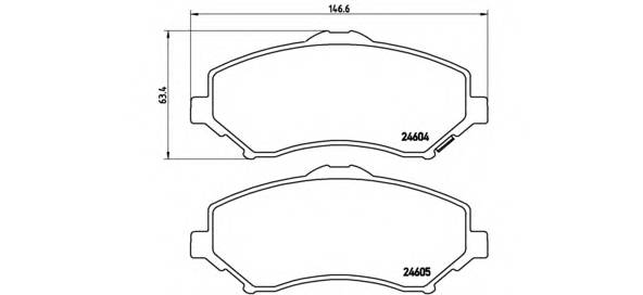 BREMBO P 11 022 Комплект тормозных колодок,