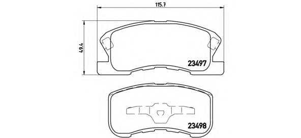 BREMBO P 16 008 Комплект тормозных колодок,