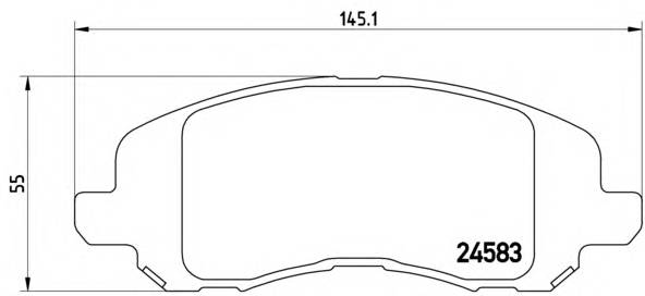 BREMBO P 18 001 Комплект гальмівних колодок,