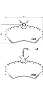 BREMBO P 23 023 Комплект тормозных колодок,