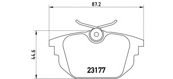 BREMBO P 23 026 Комплект гальмівних колодок,