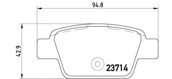 BREMBO P 23 080 Комплект гальмівних колодок,