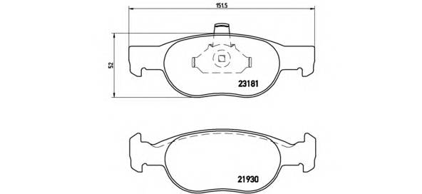 BREMBO P 23 125 Комплект тормозных колодок,