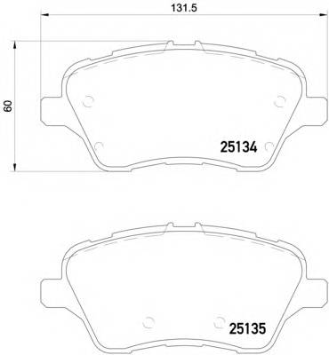 BREMBO P 24 151 Комплект гальмівних колодок,