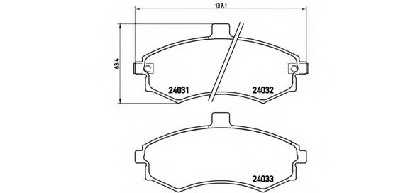 BREMBO P 30 020 Комплект гальмівних колодок,