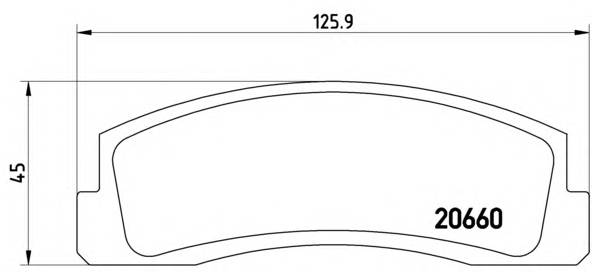 BREMBO P 41 002 Комплект гальмівних колодок,