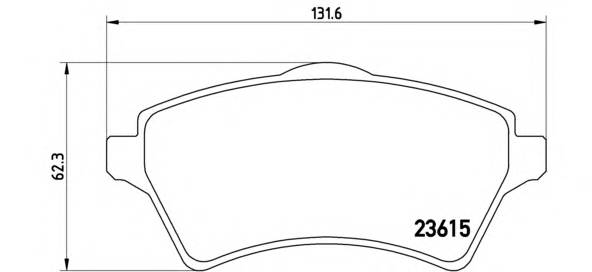 BREMBO P 44 011 Комплект гальмівних колодок,