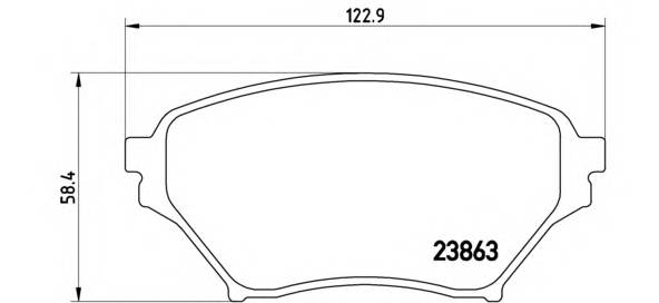 BREMBO P 49 029 Комплект гальмівних колодок,