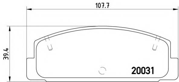 BREMBO P 49 037 Комплект гальмівних колодок,