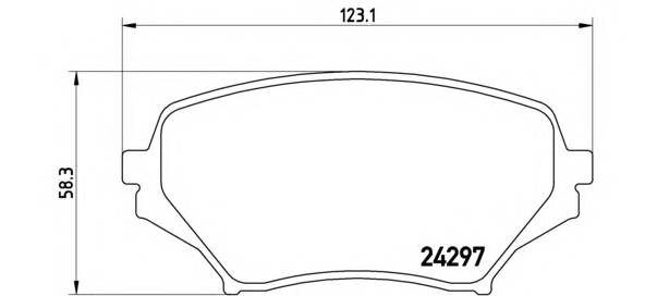 BREMBO P 49 043 Комплект тормозных колодок,