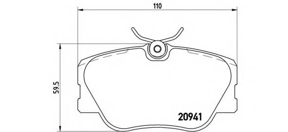 BREMBO P 50 008 Комплект тормозных колодок,