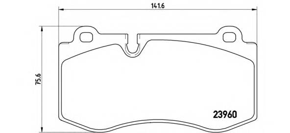 BREMBO P 50 074 Комплект гальмівних колодок,