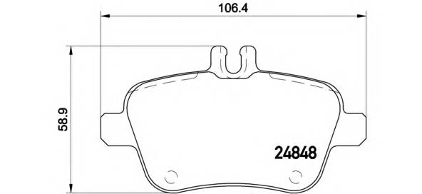 BREMBO P 50 091 Комплект гальмівних колодок,