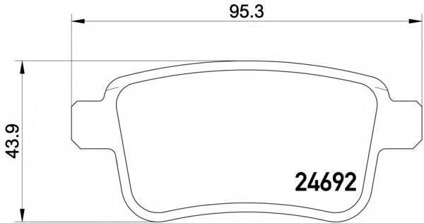 BREMBO P 50 107 Комплект гальмівних колодок,