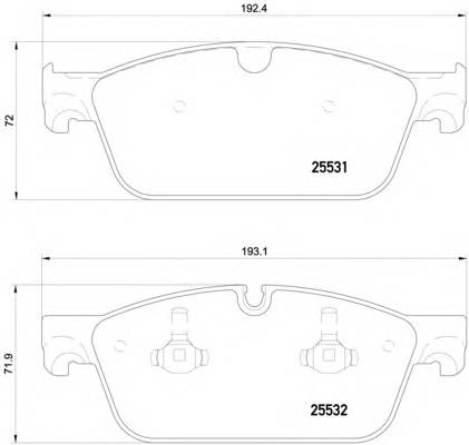 BREMBO P 50 112 Комплект гальмівних колодок,