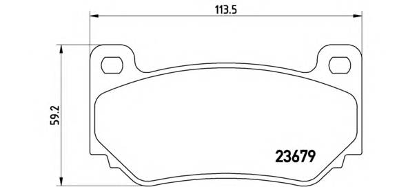 BREMBO P 52 018 Комплект гальмівних колодок,