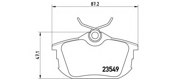 BREMBO P 54 023 Комплект тормозных колодок,