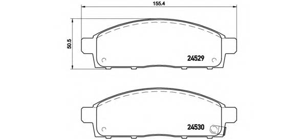 BREMBO P 54 038 Комплект гальмівних колодок,