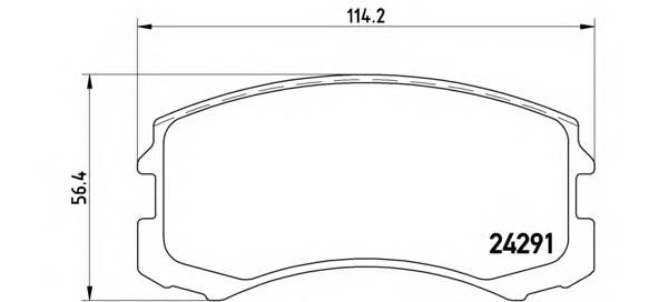 BREMBO P 54 041 Комплект гальмівних колодок,