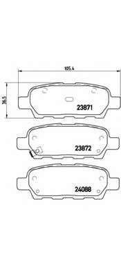 BREMBO P 56 046 Комплект гальмівних колодок,