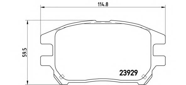 BREMBO P 56 050 Комплект гальмівних колодок,