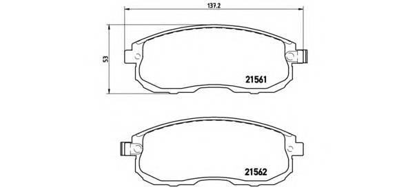 BREMBO P 56 065 Комплект тормозных колодок,