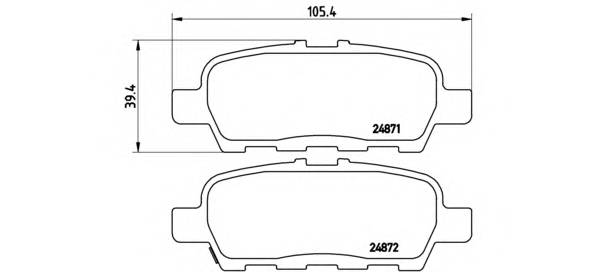 BREMBO P 56 068 Комплект тормозных колодок,