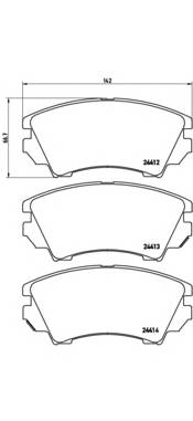 BREMBO P 59 055 Комплект гальмівних колодок,