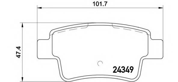 BREMBO P 59 057 Комплект гальмівних колодок,