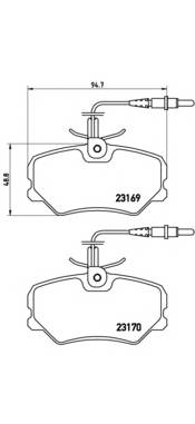 BREMBO P 61 050 Комплект гальмівних колодок,