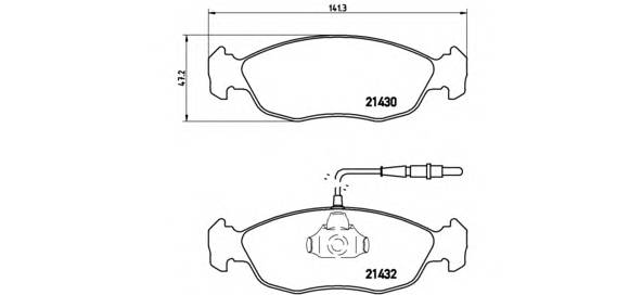 BREMBO P 61 054 Комплект гальмівних колодок,