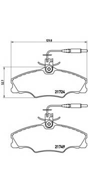 BREMBO P 61 056 Комплект гальмівних колодок,