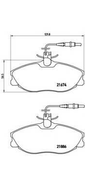 BREMBO P 61 057 Комплект тормозных колодок,