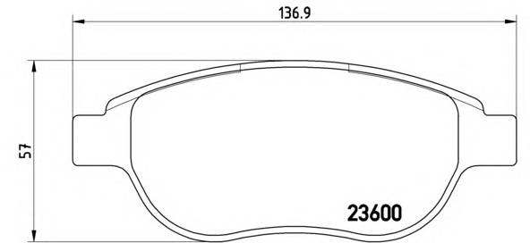 BREMBO P 61 068 Комплект гальмівних колодок,