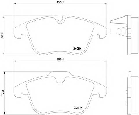 BREMBO P 61 106 Комплект гальмівних колодок,