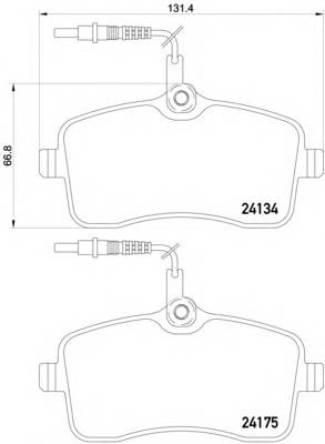 BREMBO P 61 109 Комплект гальмівних колодок,