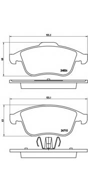 BREMBO P 68 047 Комплект тормозных колодок,